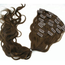 Overnight Shipping Cheap 100 Cabelo Humano Virgem Peruano Loira Natural Clipe de Onda Em Extensões Do Cabelo